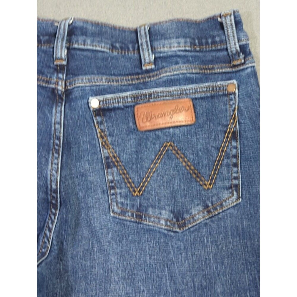 Wrangler Jeans Men's 34x36 Fits 34x33 Blue Retro Relaxed Boot Western Denim